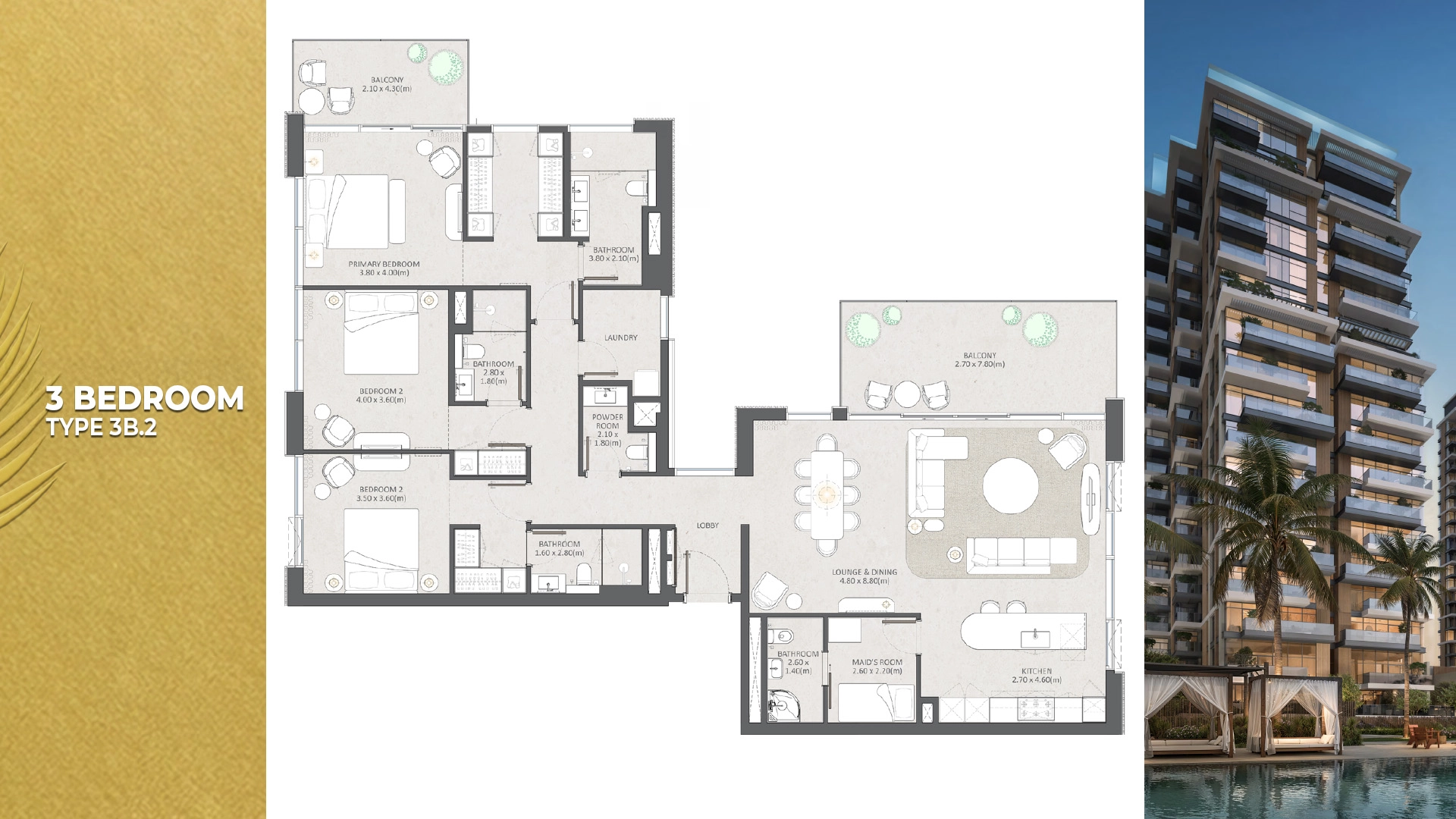 3 BR - Type A